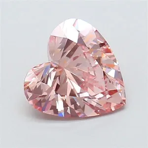 1.72ct HEART Fancy Vivid Pink VS1 Coloured Lab diamond