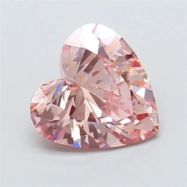 1.72ct HEART Fancy Vivid Pink VS1 Coloured Lab diamond