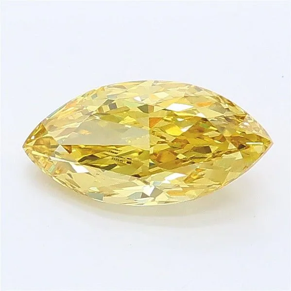 1.02ct MARQUISE Fancy Intense Yellow VS1 Coloured Lab diamond