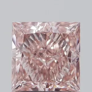 1.4ct PRINCESS Fancy Intense Pink SI1 Coloured Lab diamond