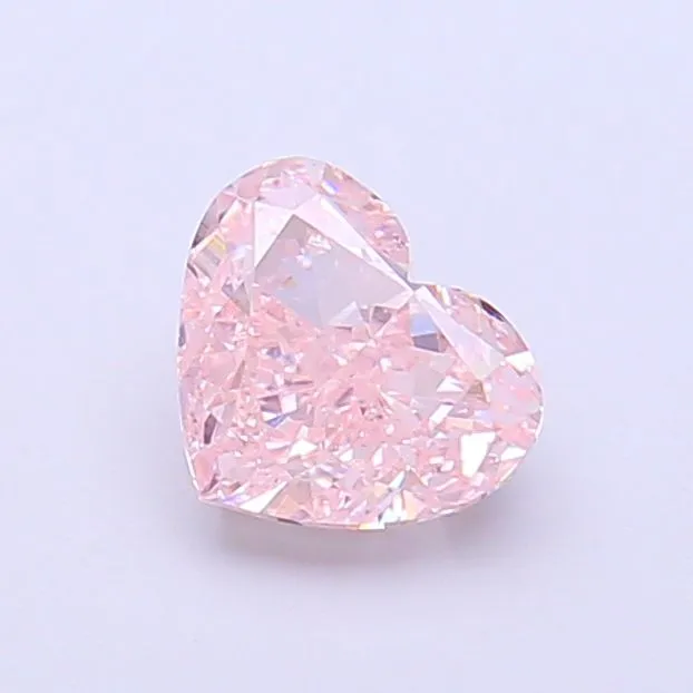 0.39ct HEART Fancy Vivid Pink VVS2 Coloured Lab diamond