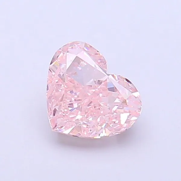0.39ct HEART Fancy Vivid Pink VVS2 Coloured Lab diamond