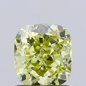 0.95ct CUSHION Fancy Yellow VS2 Coloured Lab diamond