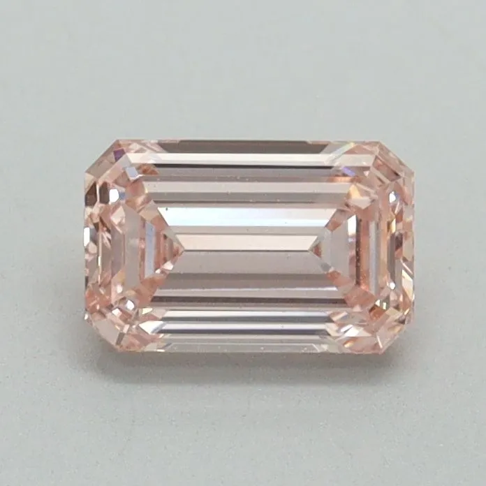 0.71ct EMERALD Fancy Intense Pink VS1 Coloured Lab diamond
