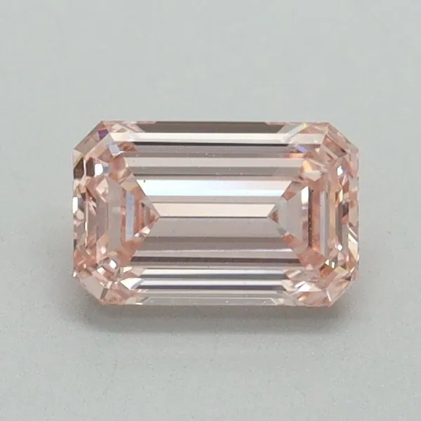0.71ct EMERALD Fancy Intense Pink VS1 Coloured Lab diamond