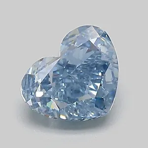 0.99ct HEART Fancy Intense Blue VVS2 Coloured Lab diamond