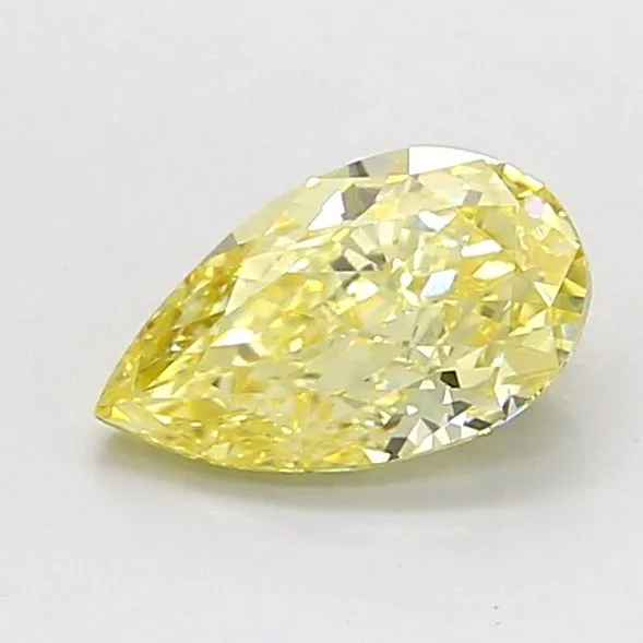 0.80ct PEAR Fancy Intense Yellow VS1 Coloured Lab diamond