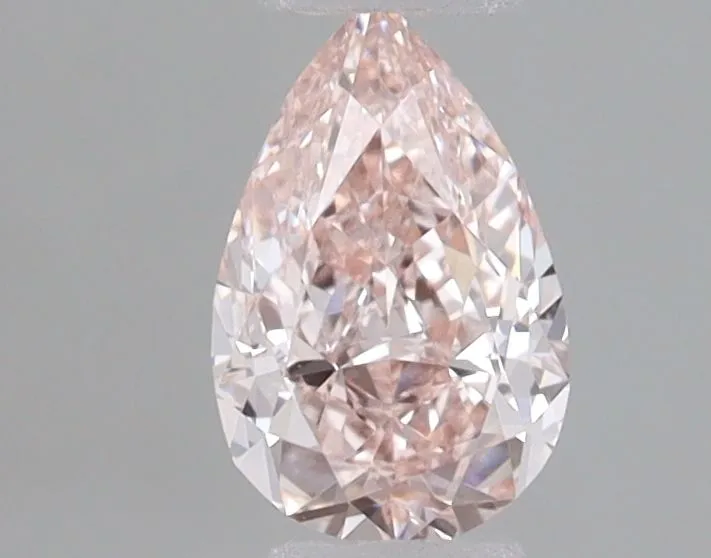 0.37ct PEAR Fancy Pink VVS2 Coloured Lab diamond