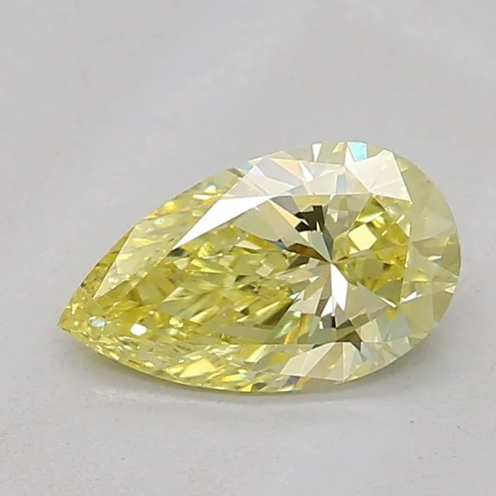 0.55ct PEAR Fancy Light Yellow VS1 Coloured Lab diamond