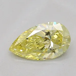 0.55ct PEAR Fancy Light Yellow VS1 Coloured Lab diamond