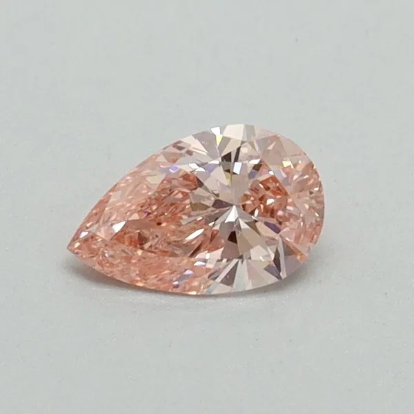 0.3ct PEAR Fancy Vivid Pink VS2 Coloured Lab diamond