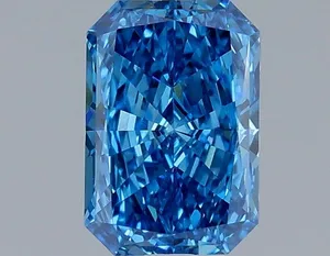 1.1ct RADIANT Fancy Vivid Blue VS1 Coloured Lab diamond