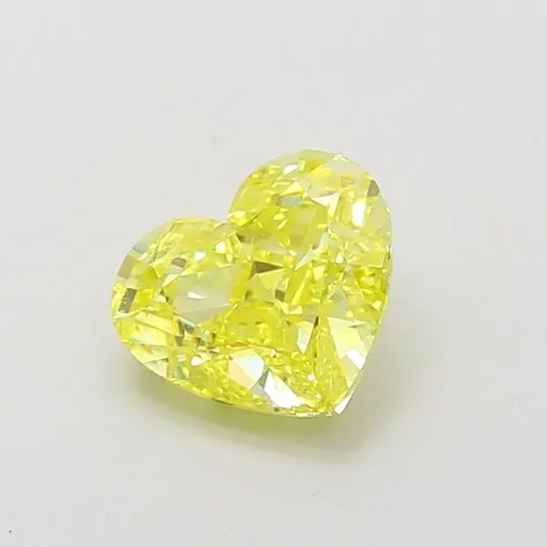 1.11ct HEART Fancy Vivid Yellow VVS2 Coloured Lab diamond