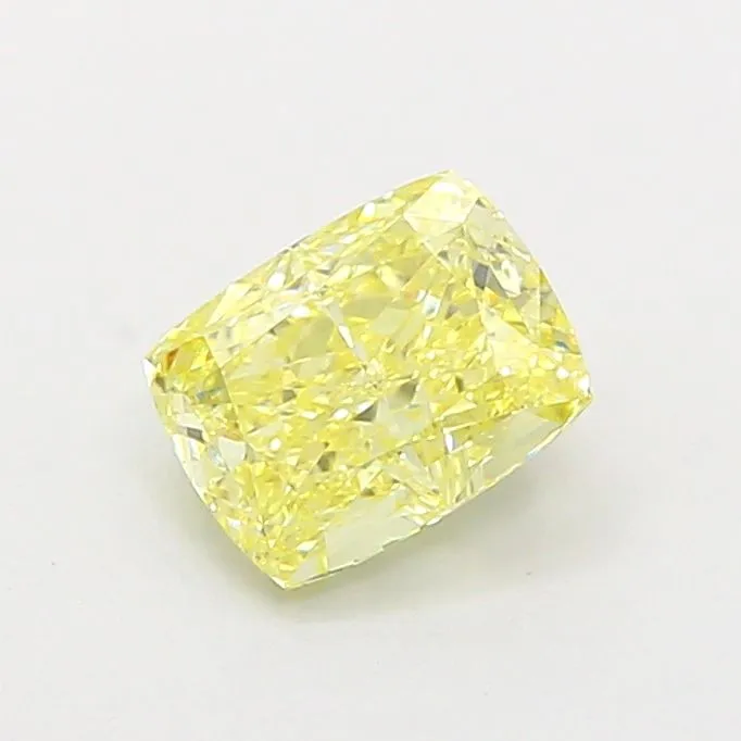 1.07ct CUSHION Fancy Intense Yellow VVS2 Coloured Lab diamond