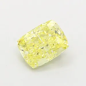 1.07ct CUSHION Fancy Intense Yellow VVS2 Coloured Lab diamond