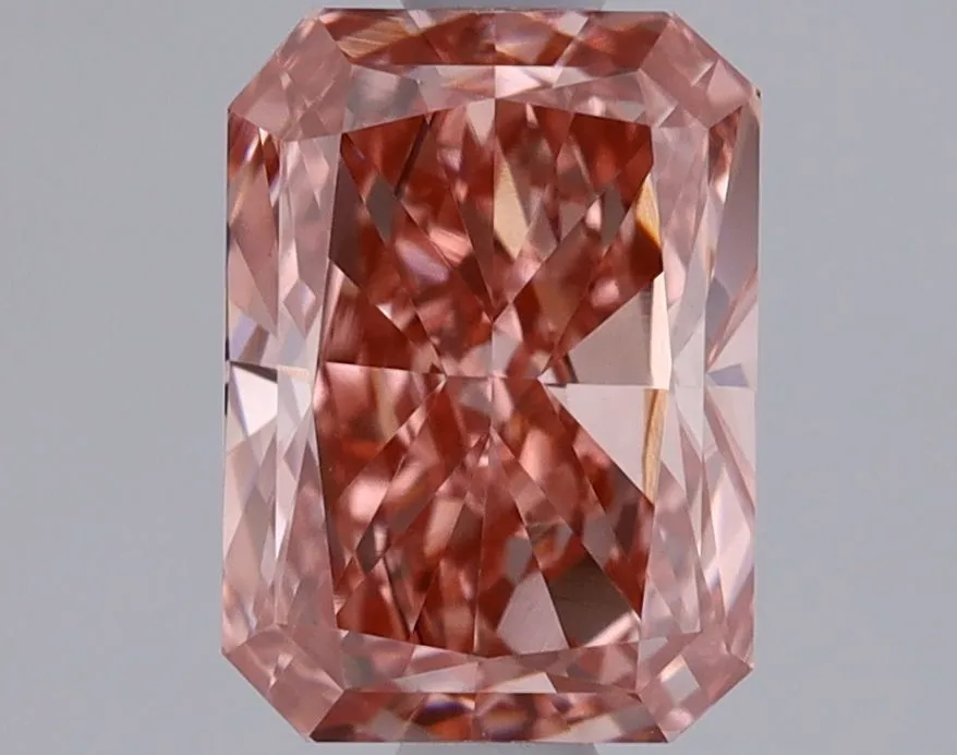 1.15ct RADIANT Fancy Vivid Pink VS2 Coloured Lab diamond