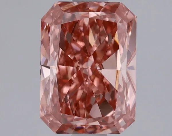 1.15ct RADIANT Fancy Vivid Pink VS2 Coloured Lab diamond