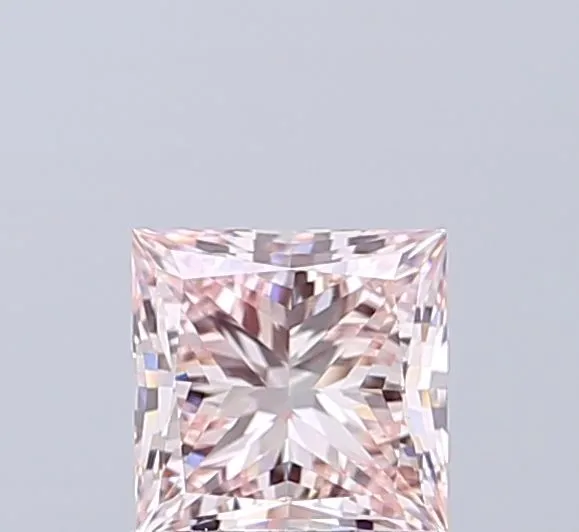 1.02ct PRINCESS Fancy Pink VVS1 Coloured Lab diamond