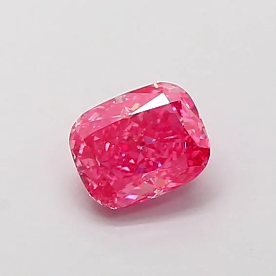 1.10ct CUSHION Fancy Vivid Pink VS1 Coloured Lab diamond