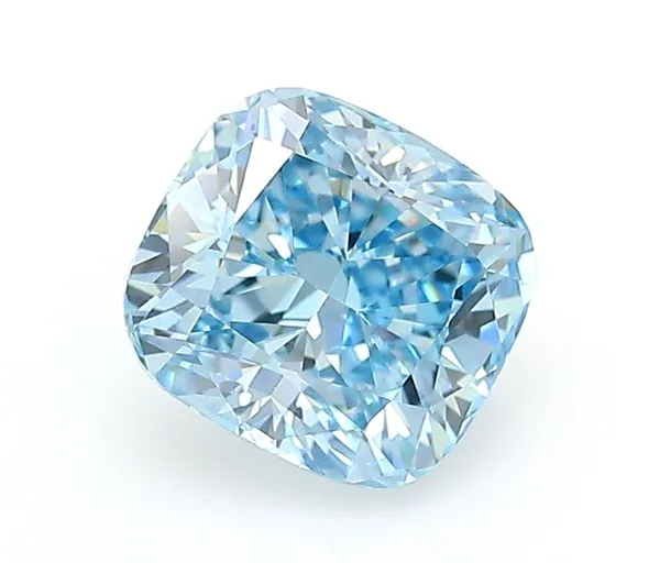 1.08ct CUSHION Fancy Vivid Blue VVS2 Coloured Lab diamond
