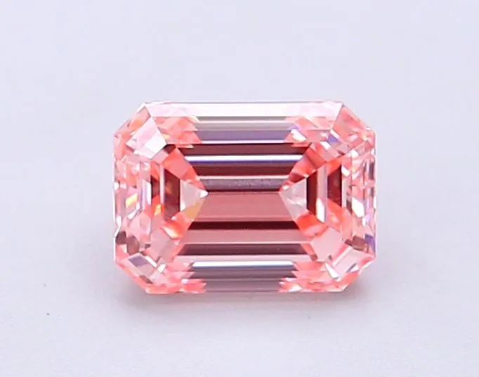 1.01ct EMERALD Fancy Intense Pink VS1 Coloured Lab diamond