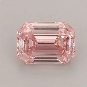0.97ct EMERALD Fancy Vivid Pink VS1 Coloured Lab diamond