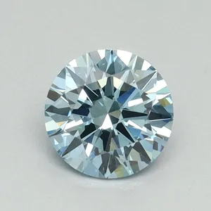 0.68ct ROUND Fancy Vivid Blue VS1 Coloured Lab diamond
