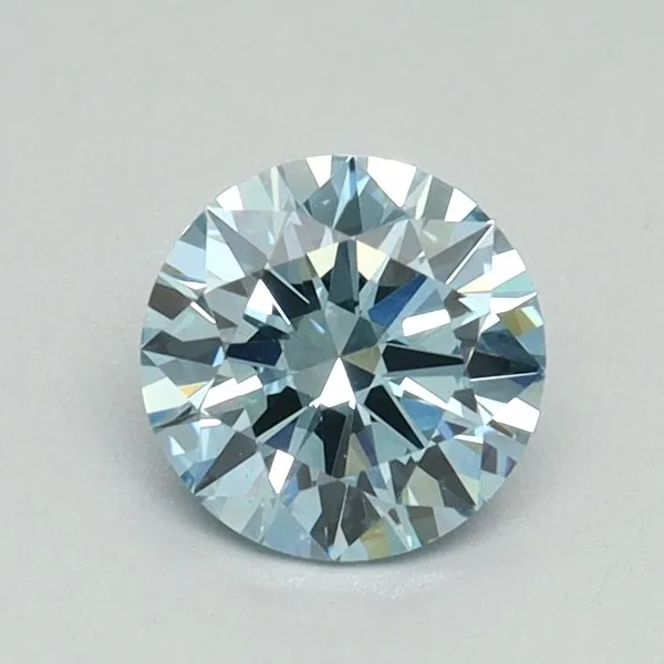 0.68ct ROUND Fancy Vivid Blue VS1 Coloured Lab diamond