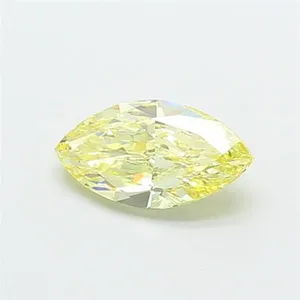 1ct MARQUISE Fancy Intense Yellow VS2 Coloured Lab diamond