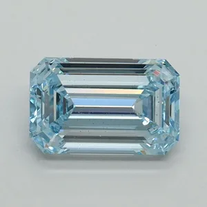 1.04ct EMERALD Fancy Intense Blue VS2 Coloured Lab diamond