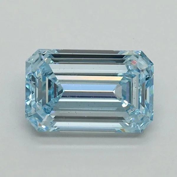 1.04ct EMERALD Fancy Intense Blue VS2 Coloured Lab diamond