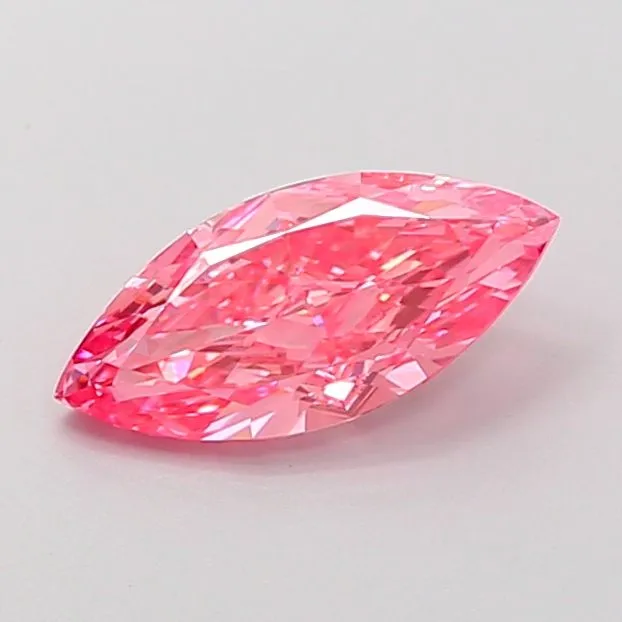1.30ct MARQUISE Fancy Vivid Pink VVS2 Coloured Lab diamond