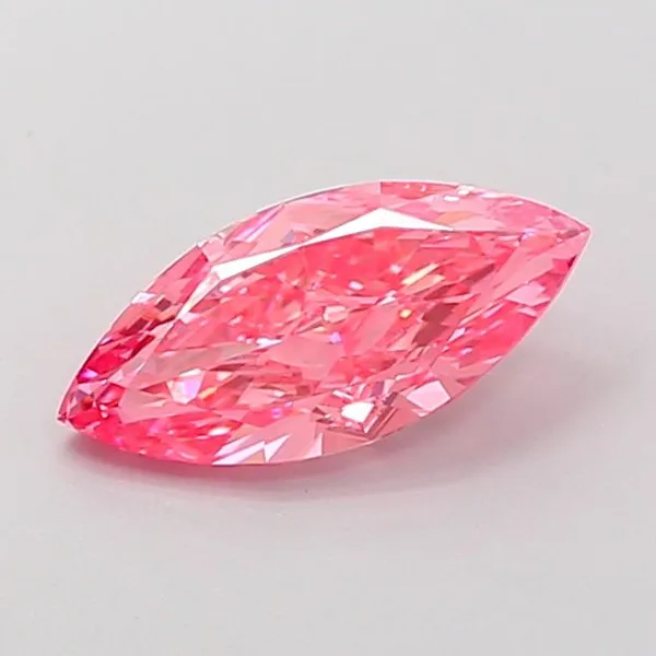 1.3ct MARQUISE Fancy Vivid Pink VVS2 Coloured Lab diamond