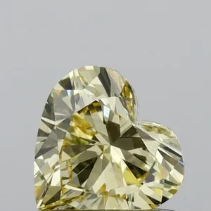 0.55ct HEART Fancy Intense Yellow VVS2 Coloured Lab diamond