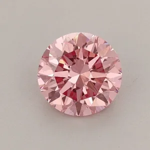 0.63ct ROUND Fancy Vivid Pink VS1 Coloured Lab diamond