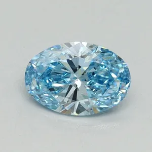 0.52ct OVAL Fancy Vivid Blue VS2 Coloured Lab diamond