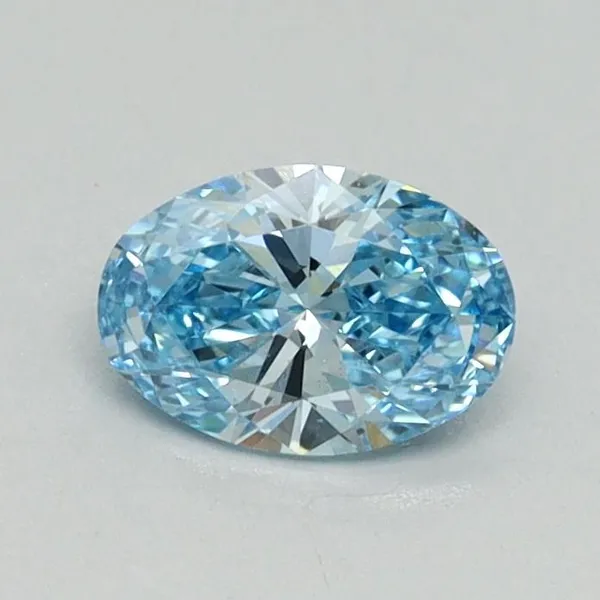 0.52ct OVAL Fancy Vivid Blue VS2 Coloured Lab diamond