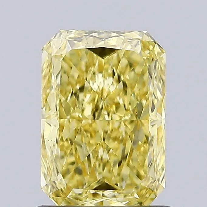 1.06ct RADIANT Fancy Vivid Yellow VS2 Coloured Lab diamond
