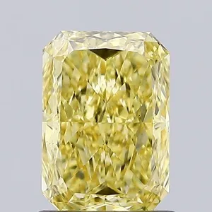 1.06ct RADIANT Fancy Vivid Yellow VS2 Coloured Lab diamond