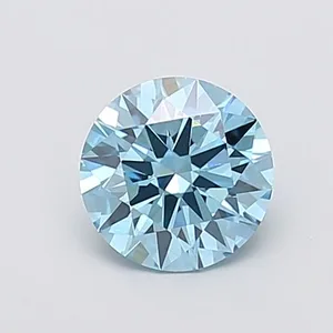 1.19ct ROUND Fancy Vivid Blue VVS2 Coloured Lab diamond