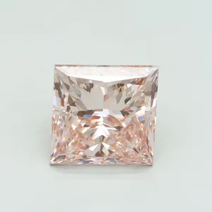 5.02ct PRINCESS Fancy Vivid Pink VS1 Coloured Lab diamond