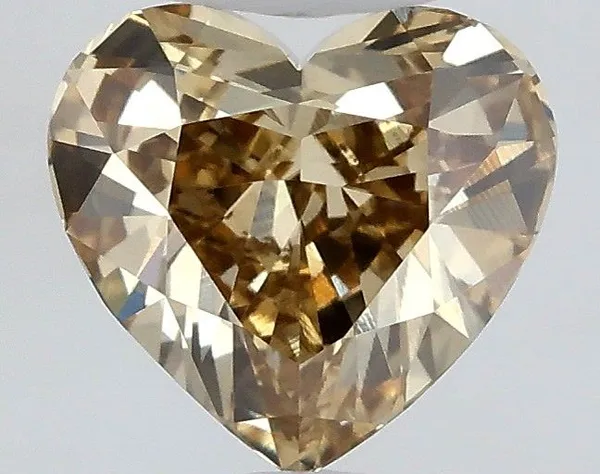 1.01ct HEART Fancy Gray Yellow VS1 Coloured Lab diamond