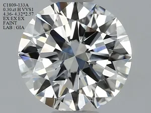 0.3ct ROUND H VVS1 Natural diamond