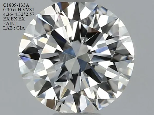 0.3ct ROUND H VVS1 Natural diamond
