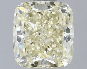 0.52ct CUSHION Fancy Light Yellow VS1 Coloured Lab diamond