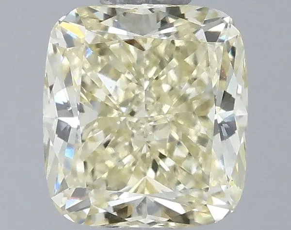 0.52ct CUSHION Fancy Light Yellow VS1 Coloured Lab diamond