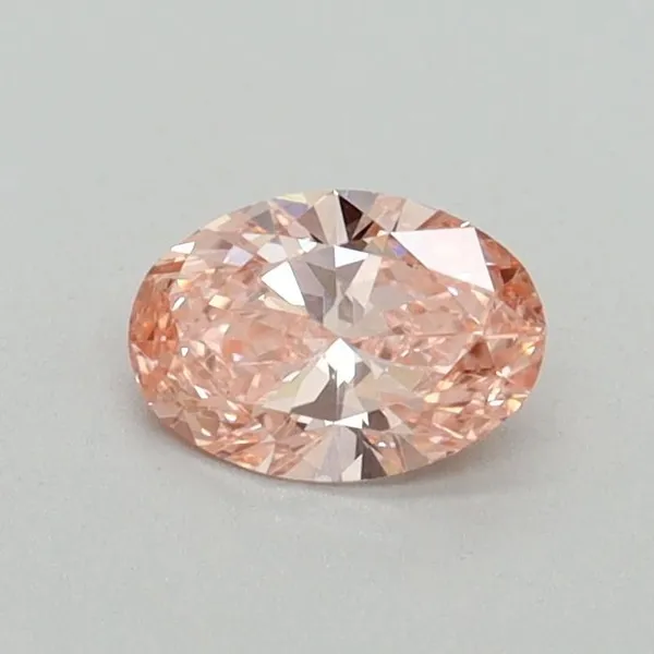 0.38ct OVAL Fancy Vivid Pink VS2 Coloured Lab diamond