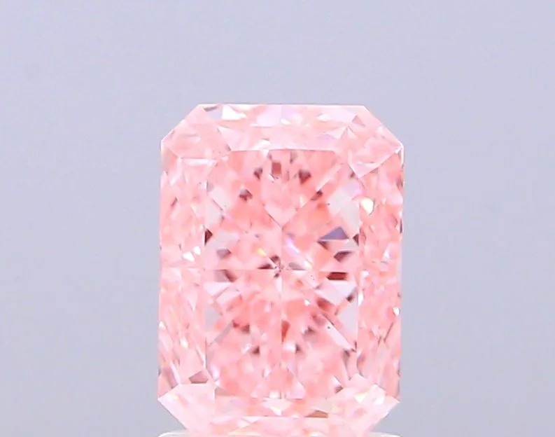 1.39ct RADIANT Fancy Vivid Pink VS1 Coloured Lab diamond