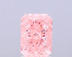 1.39ct RADIANT Fancy Vivid Pink VS1 Coloured Lab diamond