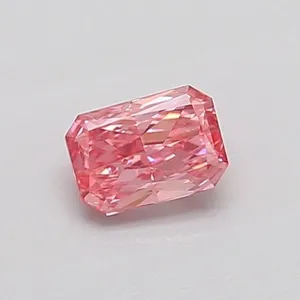 0.36ct RADIANT Fancy Vivid Pink SI1 Coloured Lab diamond